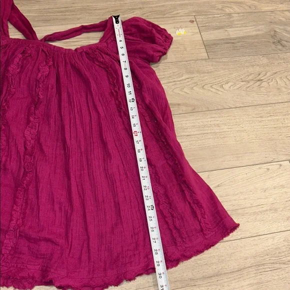 Free People Angele Mini Dress S OB1310143 Dragonfruit Punch Pink SZ Small - Picture 10 of 12